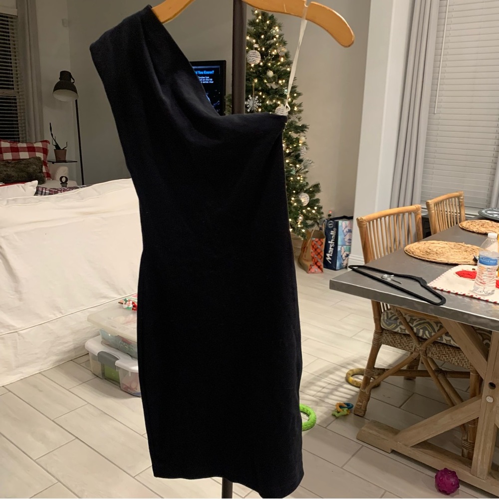 Black one shoulder dress